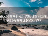 番茄影视两步走：先把证据列出来，再回头看轴线起点动了吗